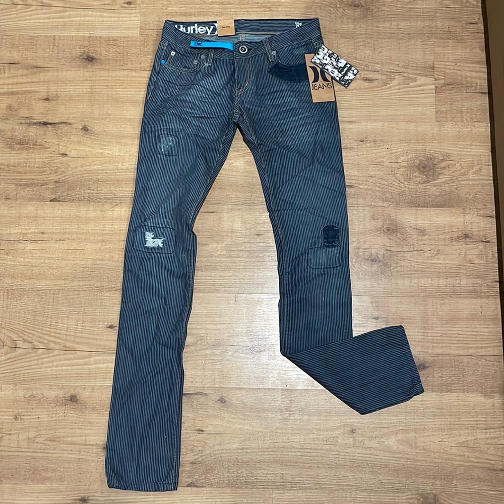 BNWT Hurley Size 24/00 striped jeans